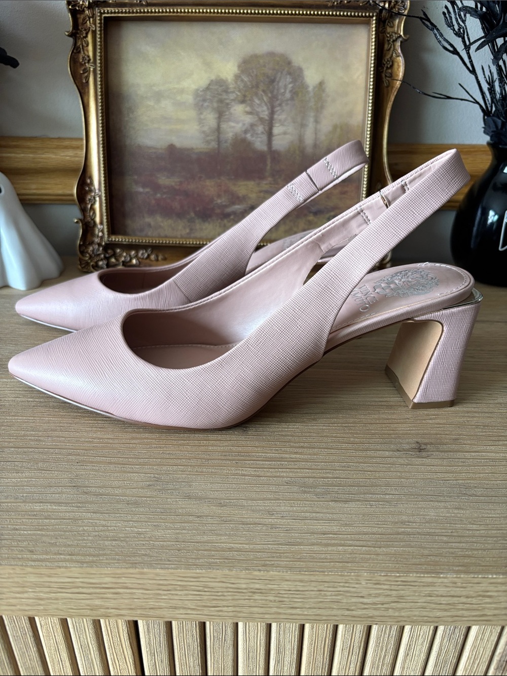 Vince Camuto Blush Pink Slingback Hamden Pumps - Picture 2 of 8